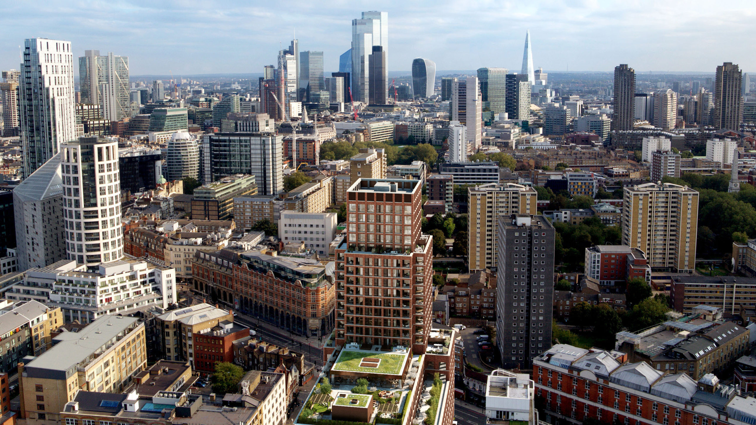 The Arc London aerial view.